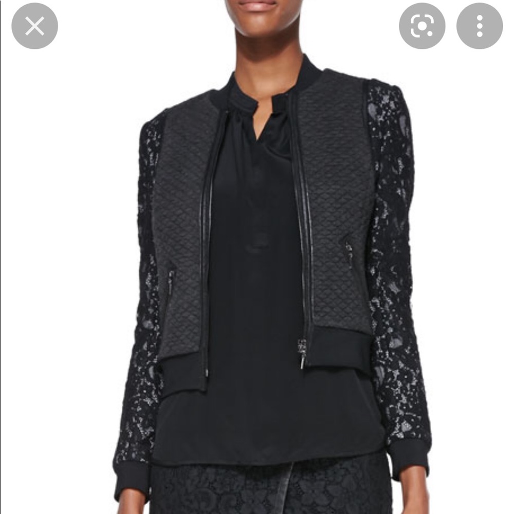REBECCA TAYLOR Quilted Bomber Jacket